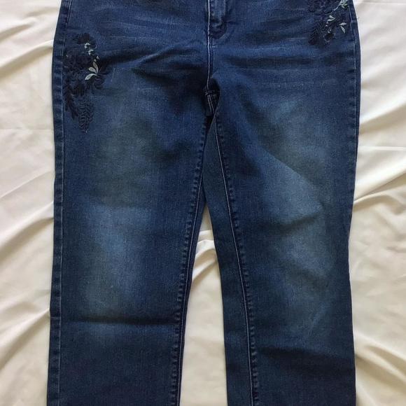 🔴𝗕𝗢𝗚𝗢🔴northern reflections ankle embroidered womens jeans - Picture 11 of 16